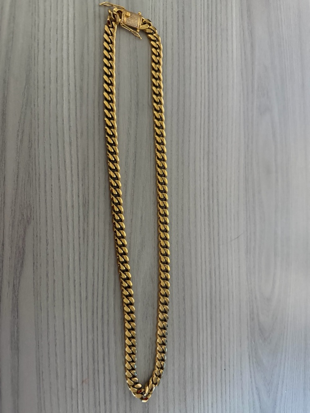 Men's Gold Cuban Link Necklace – Polished Gold Finish